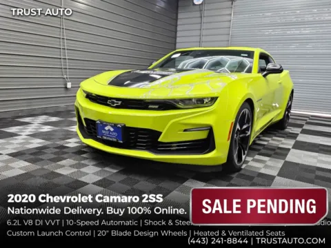Yellow 2020 Chevrolet Camaro 2SS Coupe w/10-speed A/T for sale in Sykesville, MD