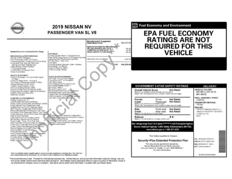Another view of 2019 Nissan NV3500 HD SL V8 12-Passenger Minivan/Van for sale in Sykesville, MD at Trust Auto
