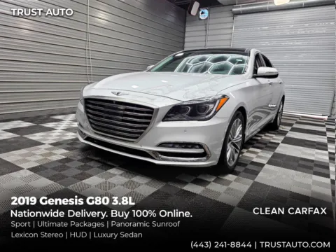 Silver 2019 Genesis G80 3.8L Premium Sedan w/Sport/Ultimate Pkgs for sale in Sykesville, MD