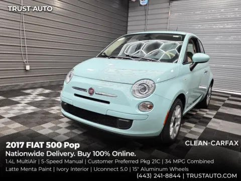 Photos of 2017 FIAT 500 Pop 5-Speed Manual Hatchback for sale in Sykesville, MD at Trust Auto