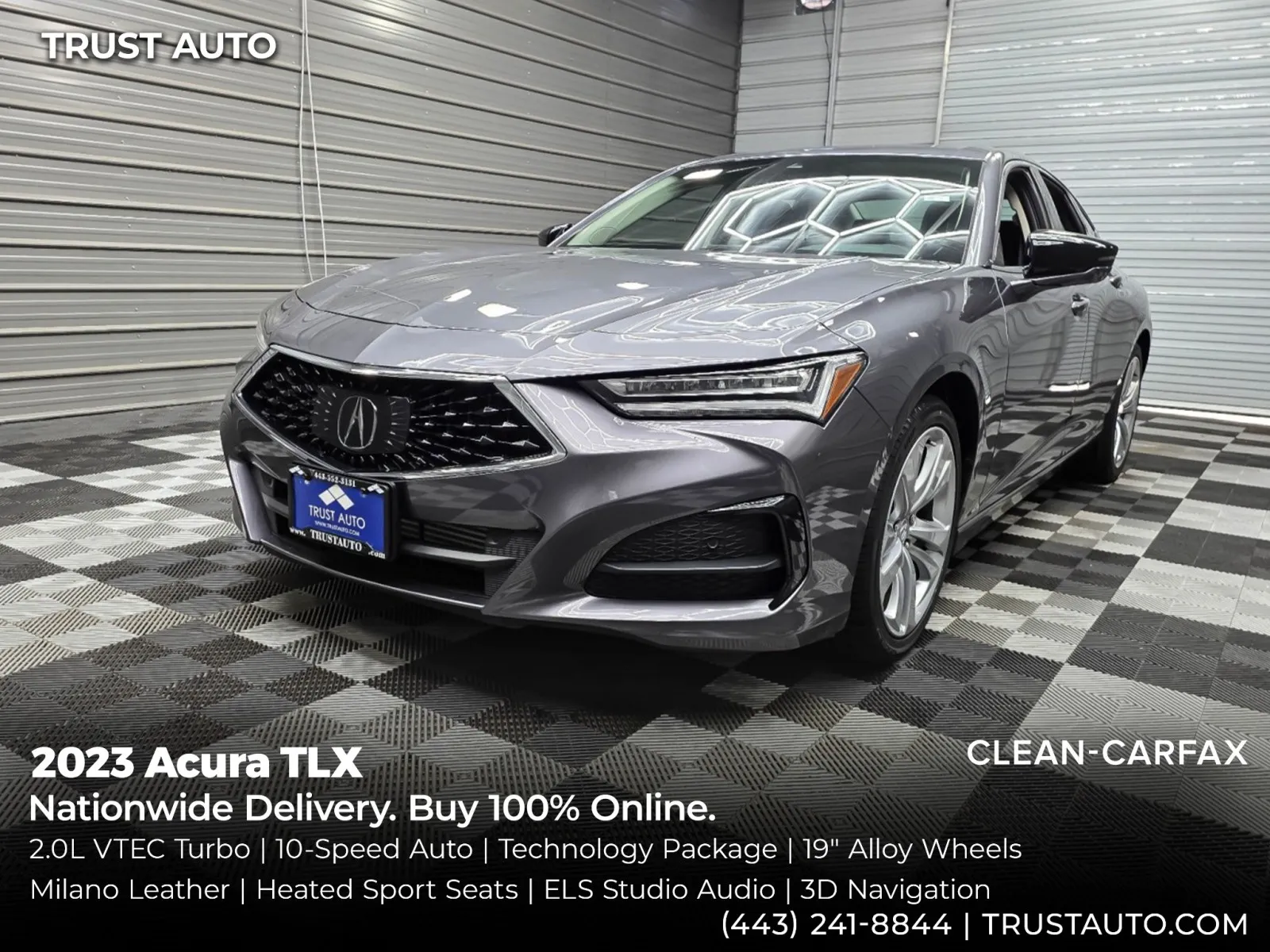 Gray 2023 Acura TLX Sedan w/Technology Package for sale in Sykesville, MD