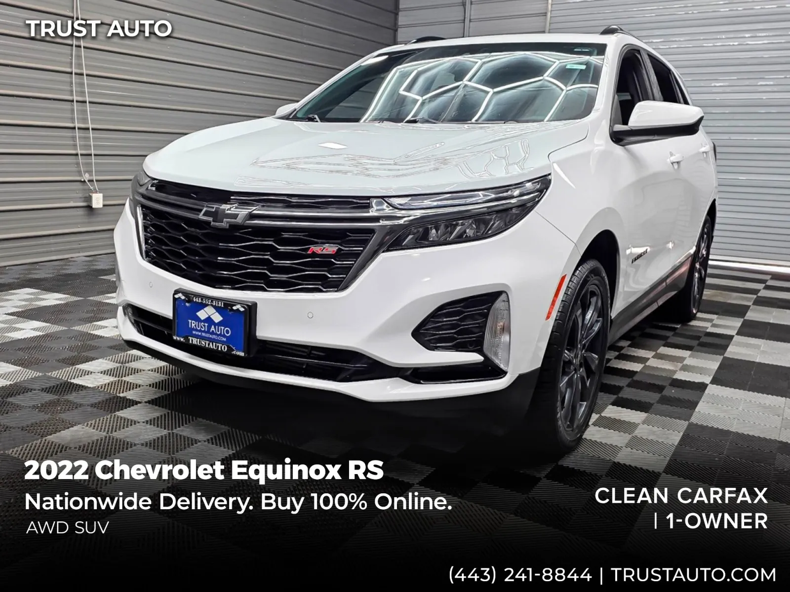 White 2022 Chevrolet Equinox RS AWD SUV for sale in Sykesville, MD