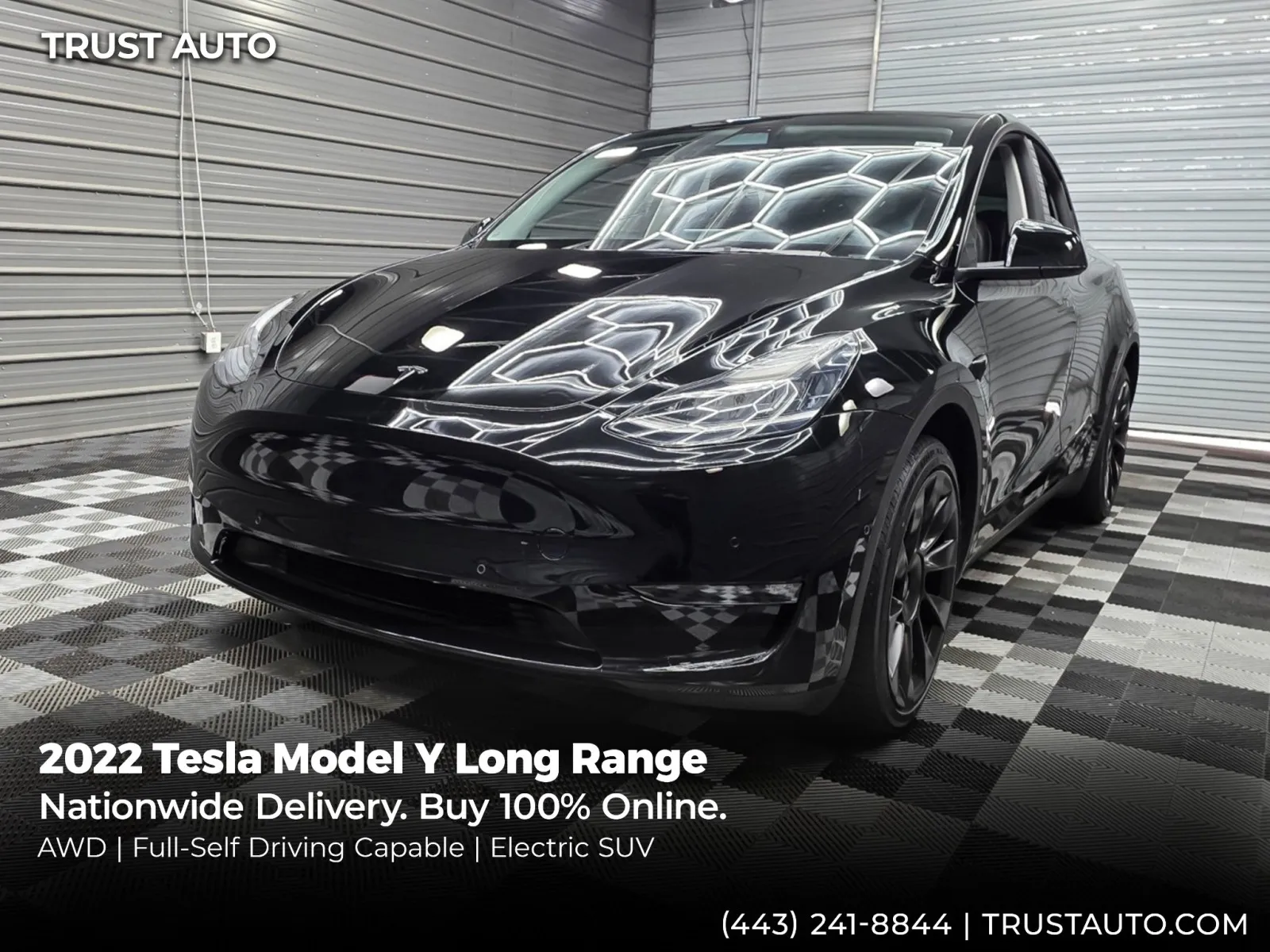 Black 2022 Tesla Model Y Long Range AWD Electric Luxury SUV for sale in Sykesville, MD