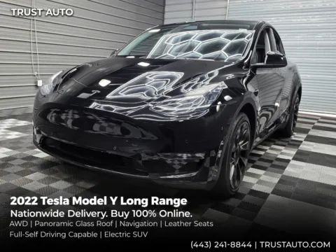 Black 2022 Tesla Model Y Long Range AWD Electric Luxury SUV for sale in Sykesville, MD