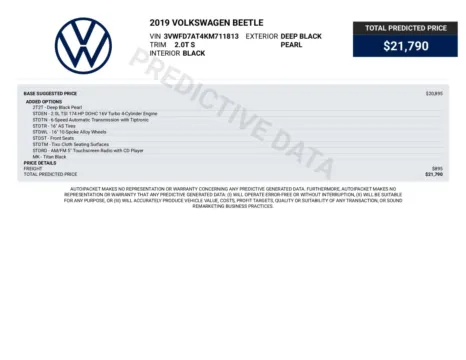Photos of 2019 Volkswagen Beetle 2.0T S Hatchback for sale in Sykesville, MD at Trust Auto