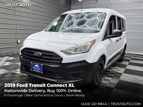 White 2019 Ford Transit Connect XL LWB 6-Passenger Minivan/Van/Wagon w/Rear Symmetrical Doors for sale in Sykesville, MD