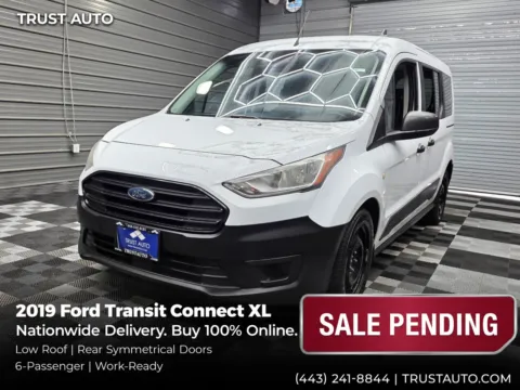 White 2019 Ford Transit Connect 6-Passenger XL LWB Low Roof Minivan/Van/Wagon w/Rear Symmetrical Doors for sale in Sykesville, MD