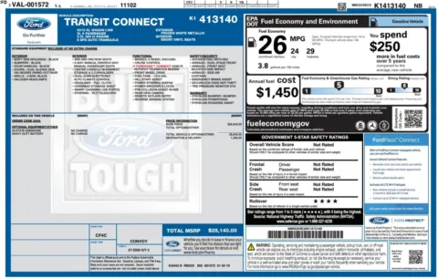 Another view of 2019 Ford Transit Connect XL LWB 6-Passenger Minivan/Van/Wagon w/Rear Symmetrical Doors for sale in Sykesville, MD at Trust Auto