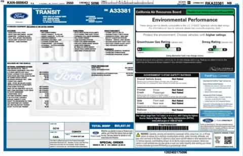 Another view of 2024 Ford Transit T-250 Cargo 130''WB Low Roof Minivan/Van for sale in Sykesville, MD at Trust Auto
