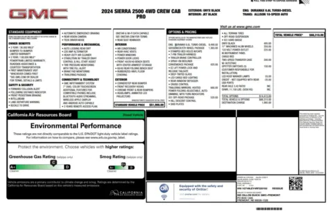 Another view of 2024 GMC Sierra 2500 HD Pro 4WD Crew Cab Duramax 6.6L V8 Turbo Diesel Pickup Truck w/5th Wheel for sale in Sykesville, MD at Trust Auto