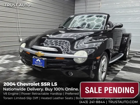 Black 2004 Chevrolet SSR LS Regular Cab 116''WB Pickup Truck w/Preferred Equipment Group for sale in Sykesville, MD