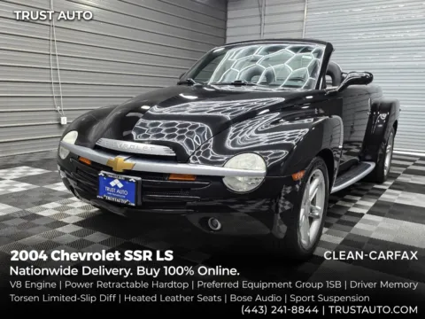 Black 2004 Chevrolet SSR LS Regular Cab 116''WB Pickup Truck w/Preferred Equipment Group for sale in Sykesville, MD