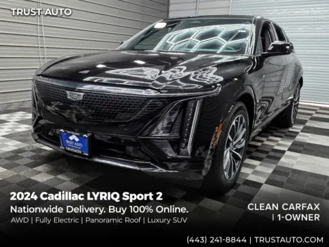 Black 2024 Cadillac LYRIQ Sport 3 AWD Electric Luxury SUV for sale in Sykesville, MD