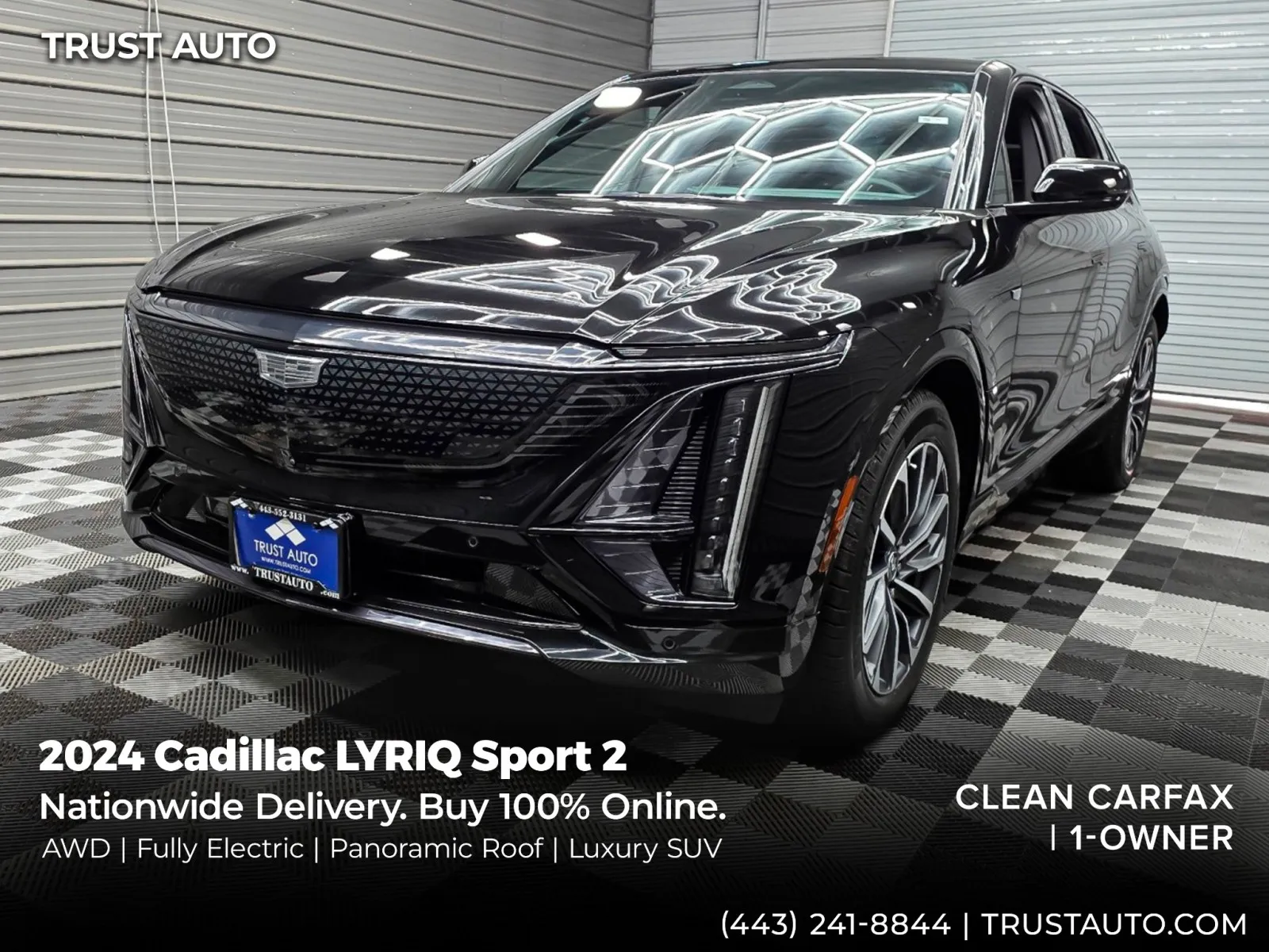 Black 2024 Cadillac LYRIQ Sport 3 AWD Electric Luxury SUV for sale in Sykesville, MD