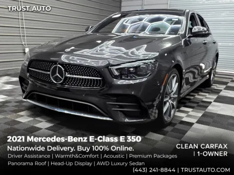 Gray 2021 Mercedes-Benz E-Class E 350 4MATIC AWD Luxury Sedan w/Driver Assistance Pkg for sale in Sykesville, MD