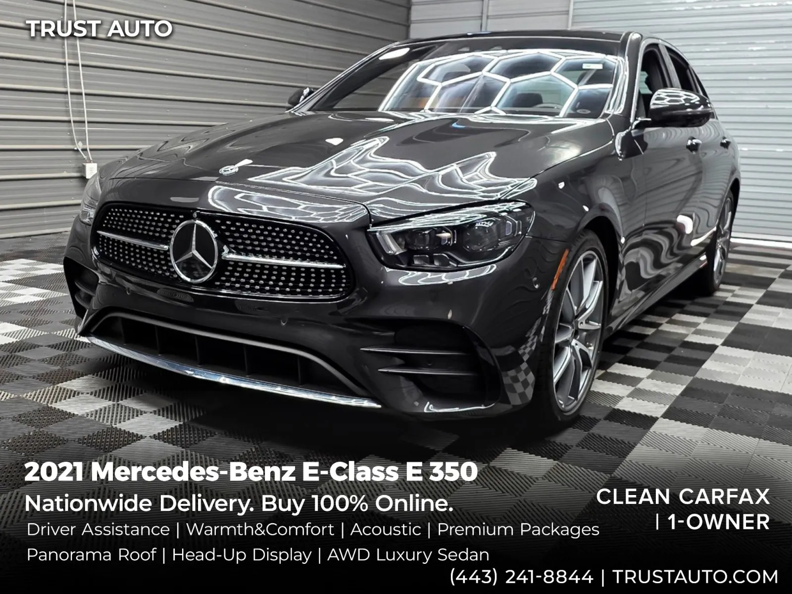 2021 Mercedes-Benz E-Class E 350 4MATIC AWD Luxury Sedan w/Driver Assistance Pkg