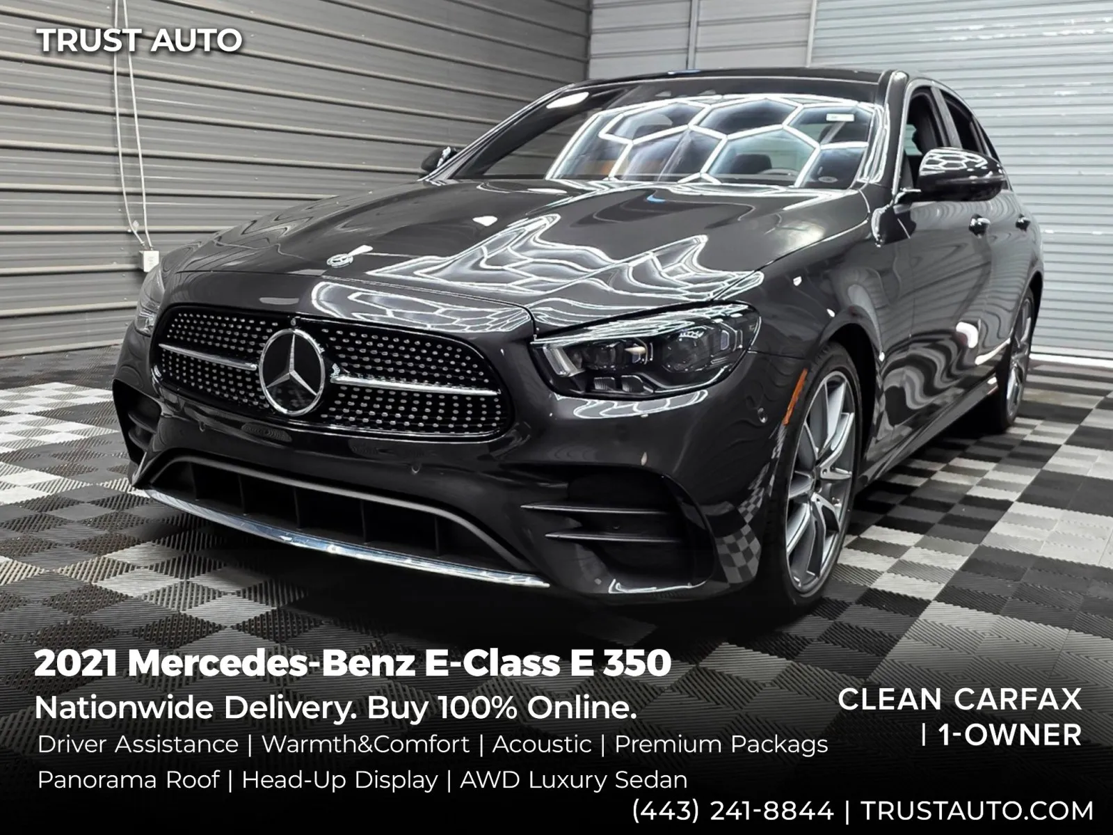 Gray 2021 Mercedes-Benz E-Class E 350 4MATIC AWD Luxury Sedan w/Driver Assistance Pkg for sale in Sykesville, MD