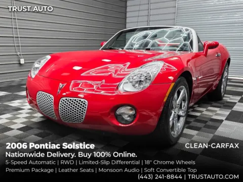 Red 2006 Pontiac Solstice Soft-Top Convertible for sale in Sykesville, MD
