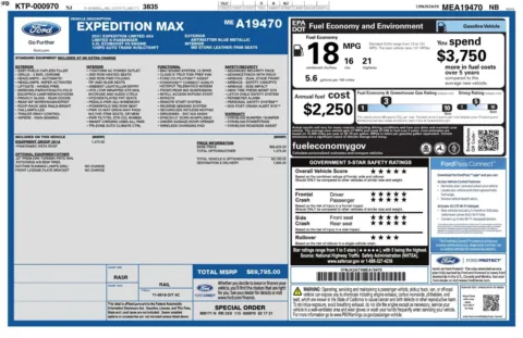 Another view of 2021 Ford Expedition Max Limited 4WD 8-Passenger Luxury SUV for sale in Sykesville, MD at Trust Auto