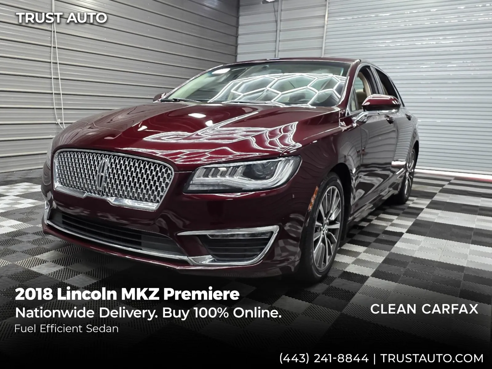 Red 2018 Lincoln MKZ Premiere 4-Door Sedan for sale in Sykesville, MD