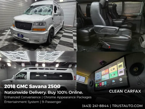 Silver 2018 GMC Savana 2500 9-Passenger Limited SE Conversion 155''WB Extended Crew High-Top Upfitter Minivan/Van for sale in Sykesville, MD