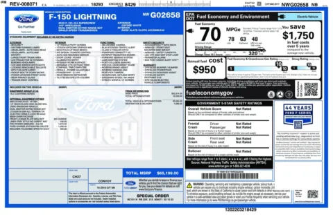 Another view of 2022 Ford F-150 Lightning XLT AWD SuperCrew Dual Emotor Extended Range Pickup Truck for sale in Sykesville, MD at Trust Auto