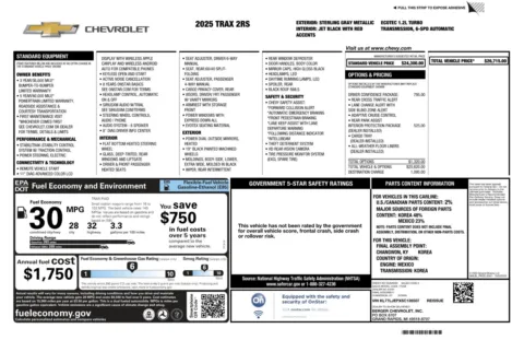 Another view of 2025 Chevrolet Trax 2RS SUV for sale in Sykesville, MD at Trust Auto