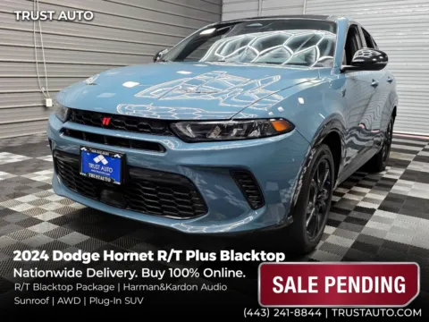 Blue 2024 Dodge Hornet R/T Plus Blacktop AWD Hybrid Plug-In SUV for sale in Sykesville, MD
