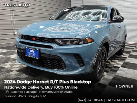 Blue 2024 Dodge Hornet R/T Plus Blacktop AWD Hybrid Plug-In SUV for sale in Sykesville, MD