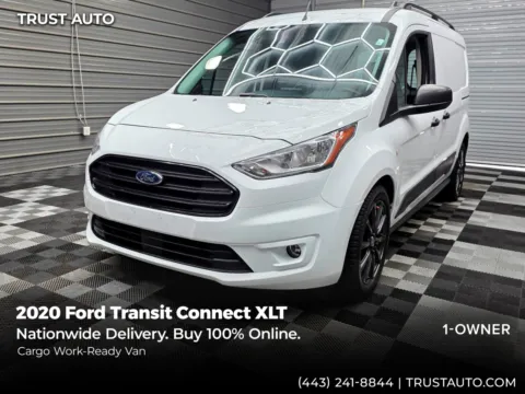 White 2020 Ford Transit Connect XLT 121''LWB Minivan/Van w/Rear Symmetrical Doors for sale in Sykesville, MD