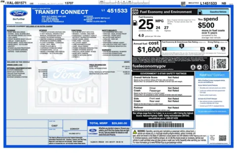 Another view of 2020 Ford Transit Connect XLT 121''LWB Minivan/Van w/Rear Symmetrical Doors for sale in Sykesville, MD at Trust Auto
