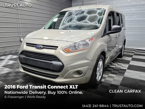 Silver 2016 Ford Transit Connect 6-Passenger XLT LWB Minivan/Van for sale in Sykesville, MD