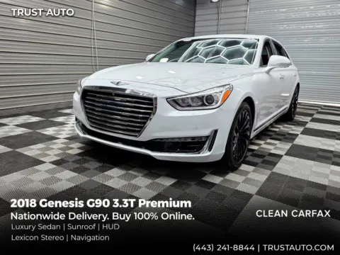 White 2018 Genesis G90 3.3T Premium Sedan for sale in Sykesville, MD