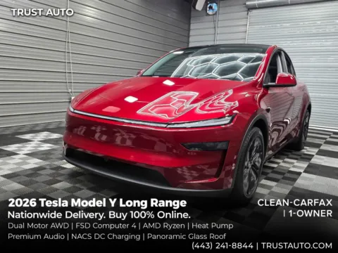 Red 2026 Tesla Model Y Long Range Launch Series AWD Electric SUV for sale in Sykesville, MD