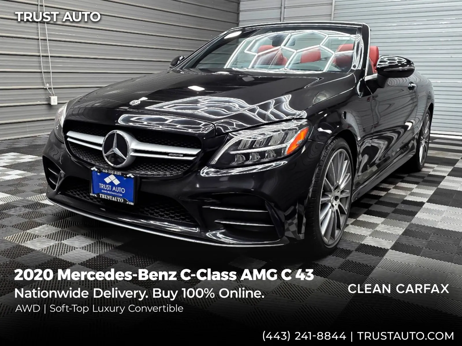 2020 Mercedes-Benz C-Class AMG C 43 4MATIC Cabriolet AWD Soft-Top Luxury Convertible