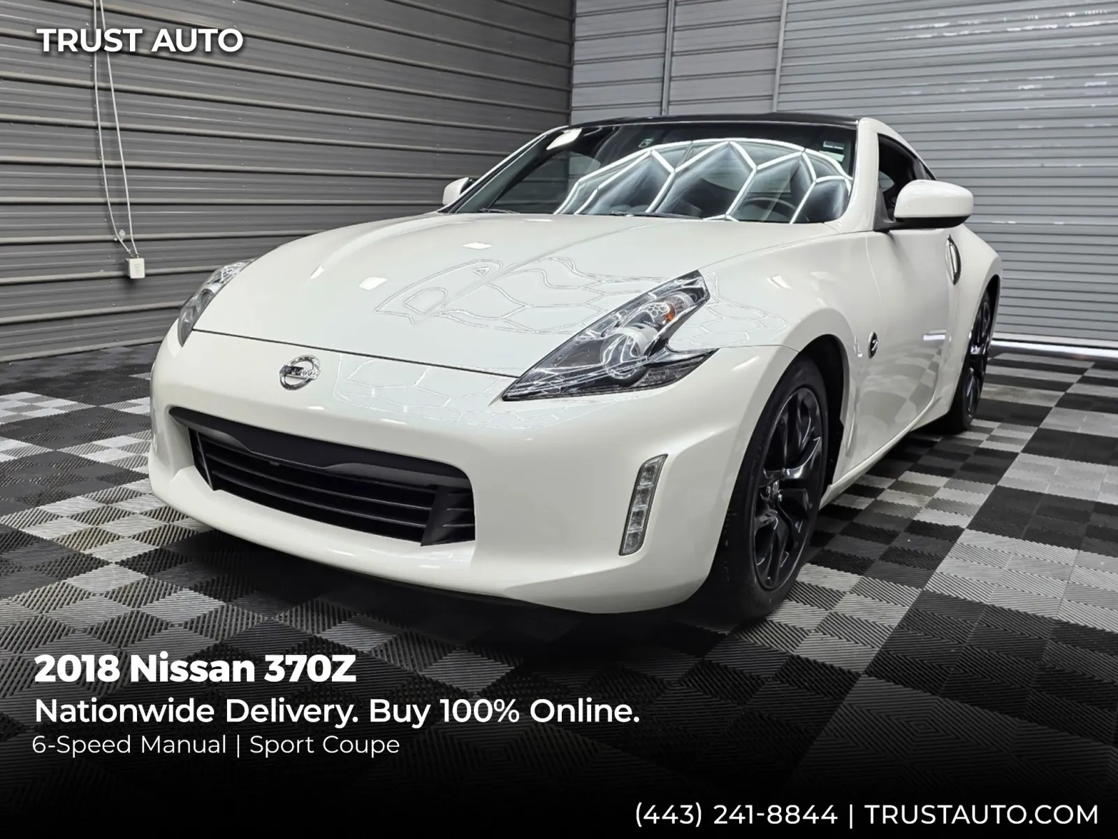 White 2018 Nissan 370Z 6-Speed Manual Sport Coupe for sale in Sykesville, MD