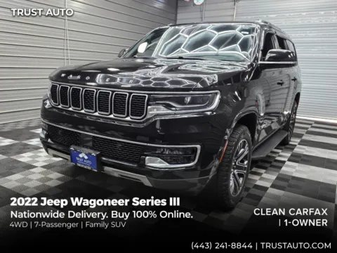 Black 2022 Jeep Wagoneer Series III 4WD 7-Passenger SUV for sale in Sykesville, MD