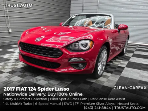 Red 2017 FIAT 124 Spider Lusso Soft-Top Convertible w/Safety&Comfort Collection for sale in Sykesville, MD