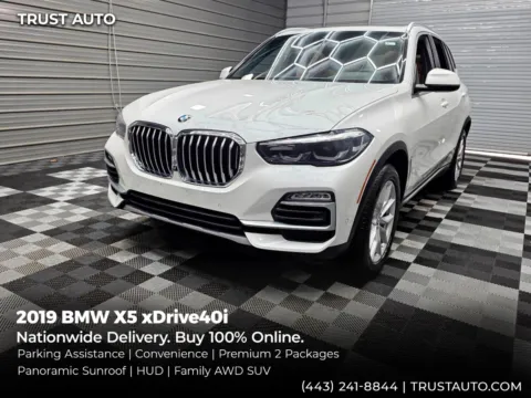 White 2019 BMW X5 xDrive40i AWD Luxury SUV w/Convenience/Premium 2 Pkgs for sale in Sykesville, MD