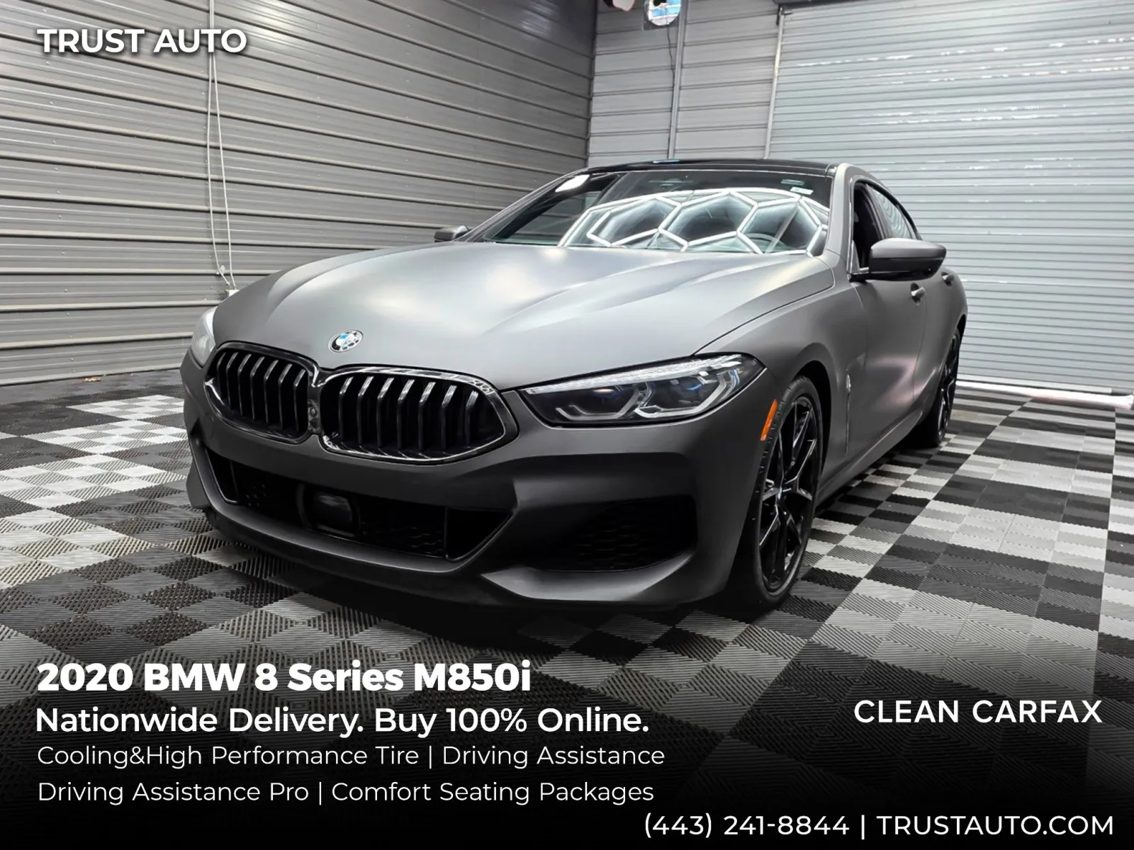 Black 2020 BMW 8 Series M850i xDrive Gran Coupe AWD Sedan w/Driving Assistance Pro/Cooling&Performance Tire Pkgs for sale in Sykesville, MD