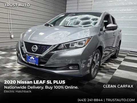 Gray 2020 Nissan LEAF SL PLUS Electric Hatchback for sale in Sykesville, MD