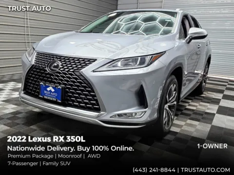 Gray 2022 Lexus RX 350L AWD Luxury 7-Passenger SUV w/Premium Pkg for sale in Sykesville, MD