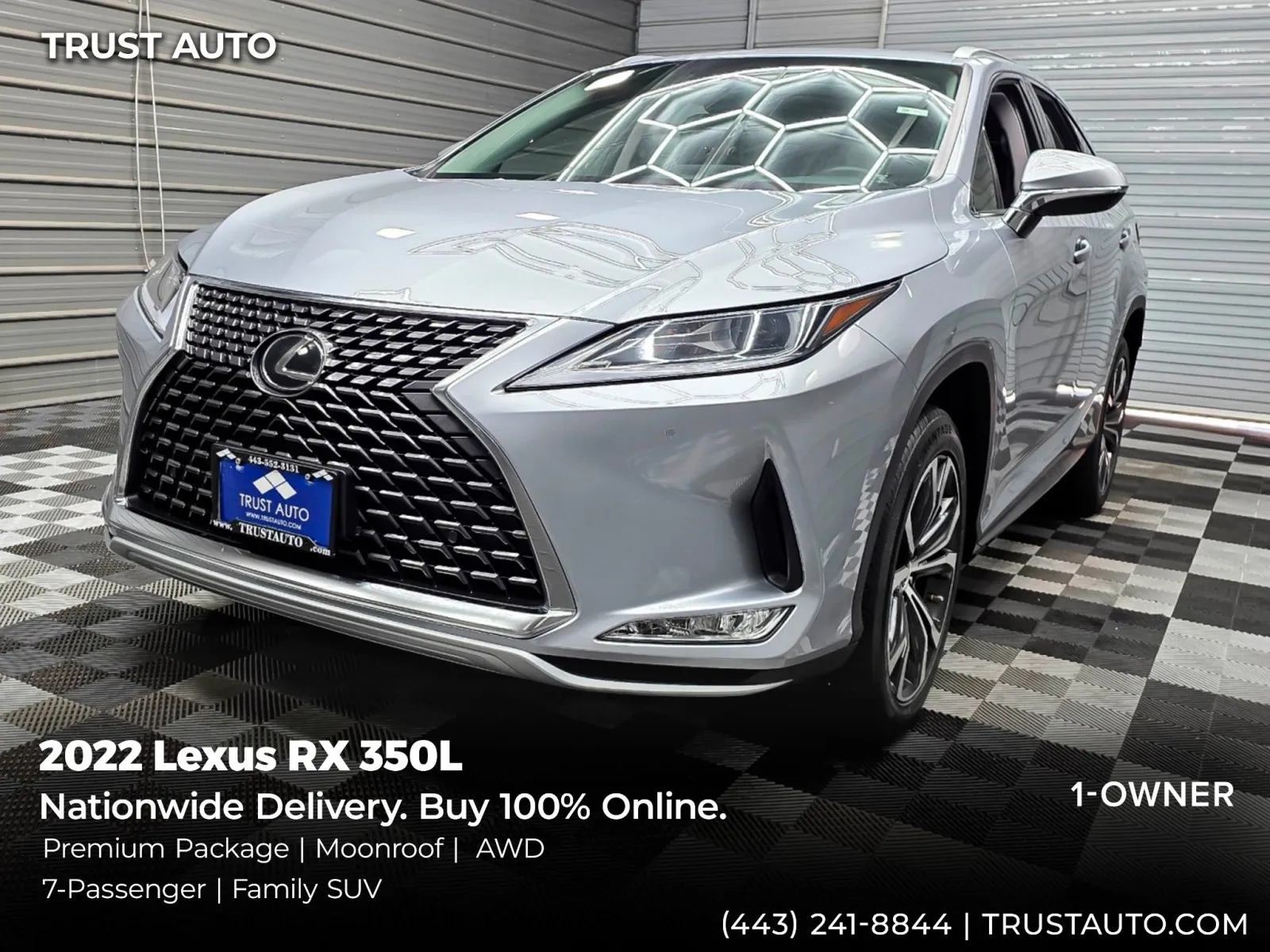 2022 Lexus RX 350L AWD Luxury 7-Passenger SUV w/Premium Pkg