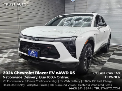 White 2024 Chevrolet Blazer EV eAWD RS SUV w/Convenience&Driver onfidence Pkg for sale in Sykesville, MD