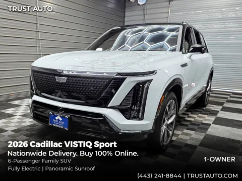 White 2026 Cadillac VISTIQ Sport AWD 6-Passenger Electric SUV for sale in Sykesville, MD