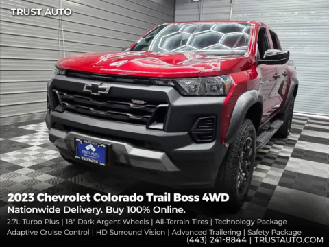 Red 2023 Chevrolet Colorado Trail Boss 4WD Crew Cab Pickup Truck for sale in Sykesville, MD