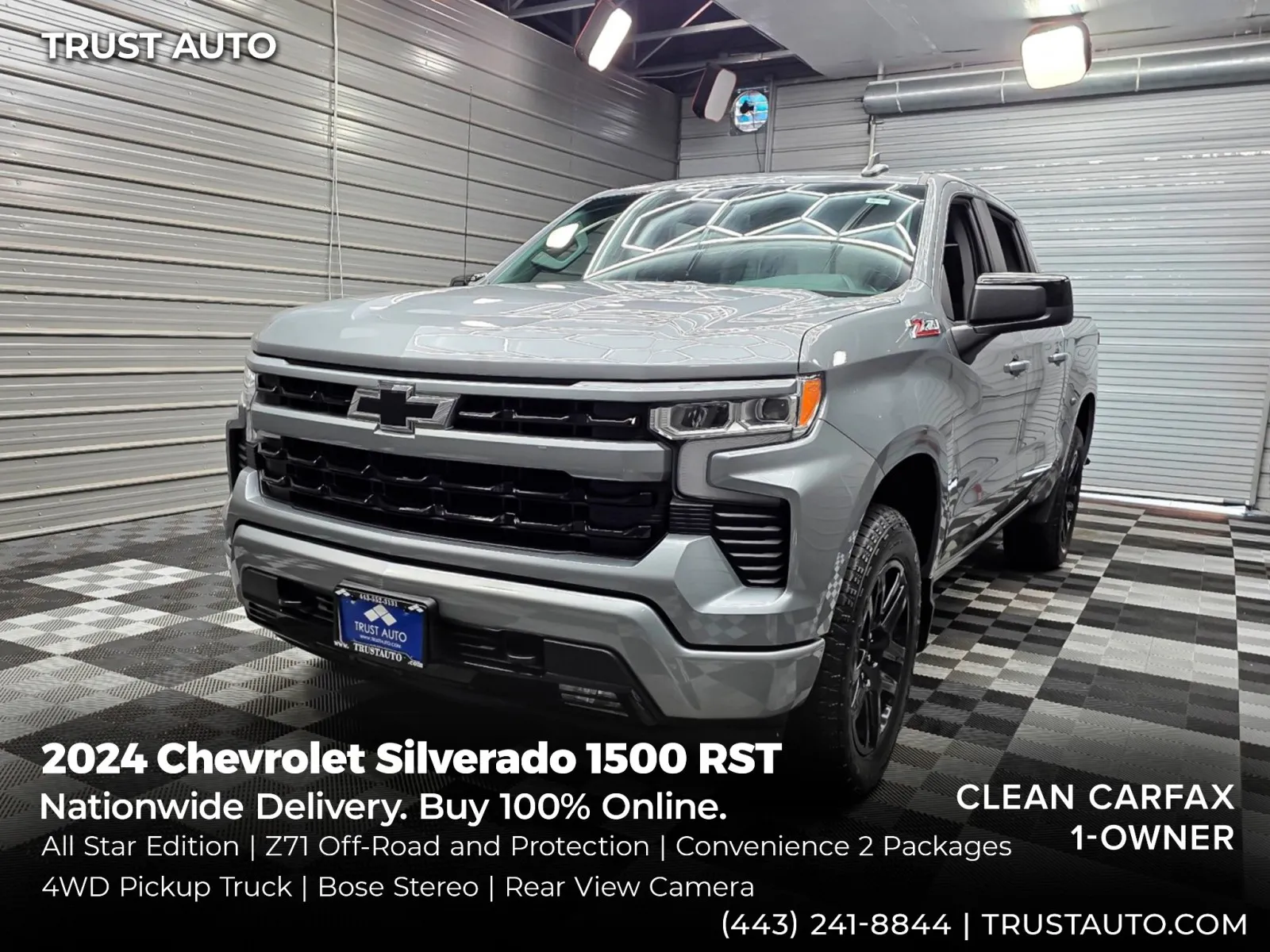 2024 Chevrolet Silverado 1500 RST 4WD Crew Cab 5.3L Ecotec3 Pickup Truck w/All Star Edition Plus/Z71 Off-Road and Protection Pkgs