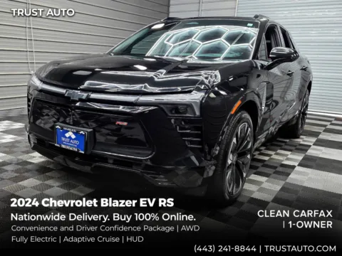 Black 2024 Chevrolet Blazer EV eAWD RS Electric SUV w/Convenience and Driver Confidence Pkg for sale in Sykesville, MD