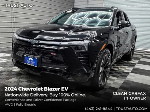 Black 2024 Chevrolet Blazer EV eAWD RS Electric SUV w/Convenience and Driver Confidence Pkg for sale in Sykesville, MD