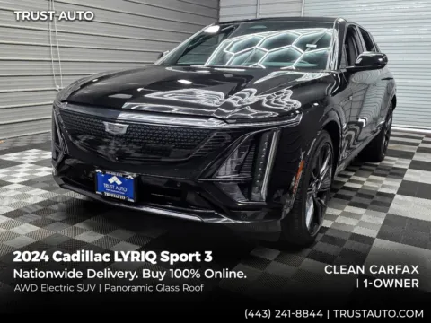 Black 2024 Cadillac LYRIQ Sport 3 AWD Electric Luxury SUV for sale in Sykesville, MD
